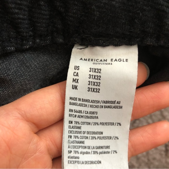 American Eagle Outfitters Jeans Black Corduroy - Picture 7 of 11